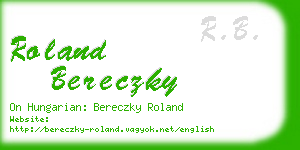 roland bereczky business card